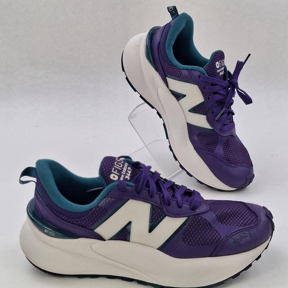 New Balance FIGS 3447 Shoes Mens Size 7.5 Purple Teal Running Sneaker very clean